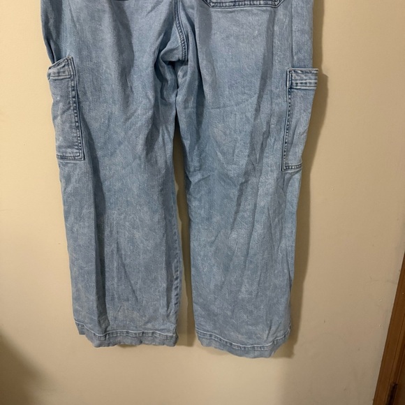 American Eagle Womens Super High Rise Baggy Wide Leg Jean Size 16 Denim - Picture 11 of 15